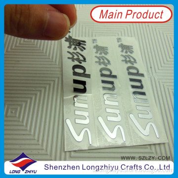 Shiny Chrome Finishing Metal Company Logo, Metallic Sticker Self Adhesive Electroform Label (LZY458)